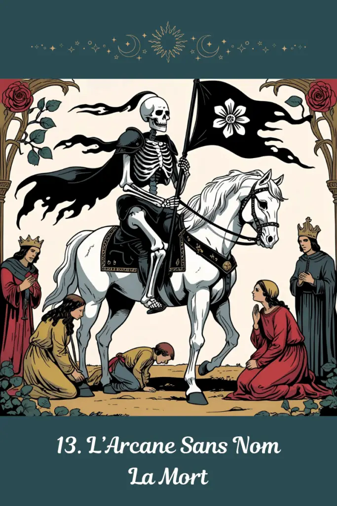 Carte de l’Arcane sans nom – Tarot de Marseille – symbolise la transformation, la mue intérieure et les fins fécondes